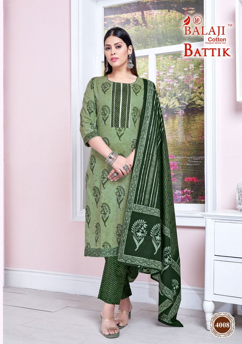 Balaji Battik Art Work Vol 4 Printed Readymade Dress
